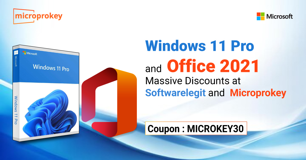 Windows 11 Pro and Office 2021: Massive Discounts at Softwarelegit and Microprokey!