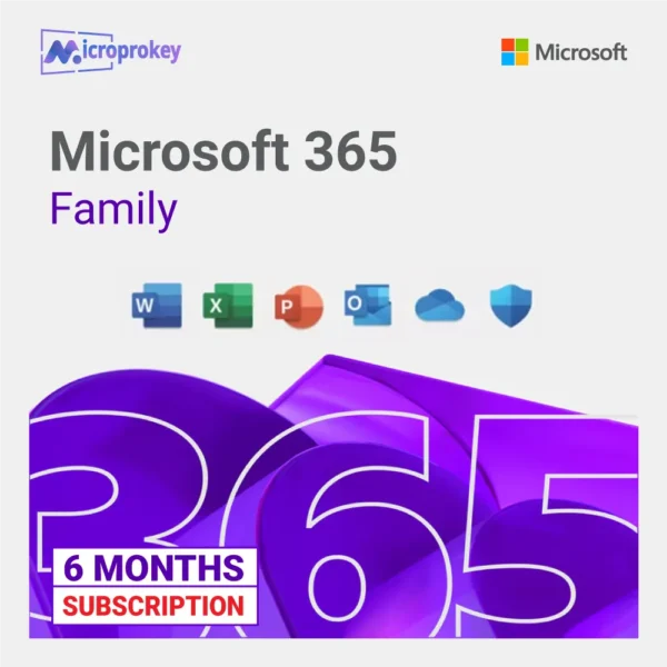 Microsoft Office 365 Family – 6 Months Subscription